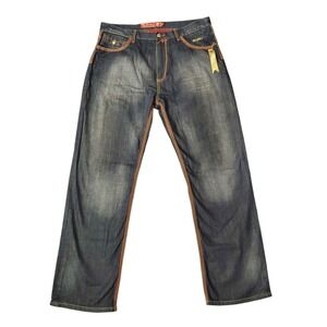 Stash House Jeans Mens Size 40 Measures 39x34 Rhinestones Baggy Grunge Y2K Emo